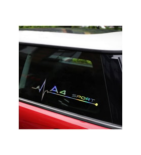 A4 Yan Cam Sticker Oto Kapı 20 Cm X 7 Cm Hologram c1