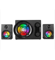 Rampage RMS-G8 Antares 2+1 25W Bluetooth+USB-SD-FM Rainbow Siyah Led Işıklı Gaming Speaker Hoparlör