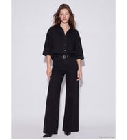 LCW Jeans Siyah Petite Wideleg Kadın Jean Pantolon