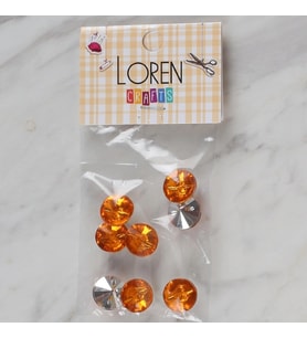 Loren Crafts turuncu 8 li düğme - 205
