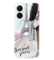 Vivo Y16 Kılıf Resimli Desenli Baskılı Silikon Bonjour Paris 1419