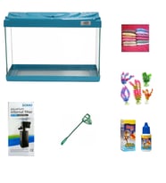 Kanki Pet 3518 Akvaryum Hazır Set Turkuaz 35 CM
