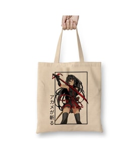 Akame Ga Kill Beyaz Bez Çanta Uzun Saplı Alışveriş Çantası Plaj Çantası