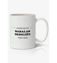 Sadece En İyi Babalar Dedeliğe Terfi Eder Babalar Günü Baskılı Kupa Bardak Baskılı Kahve Kupa Bardak