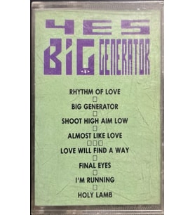 (Plak Değildir KASET tir) Kaset Yes Big Generator Kaset