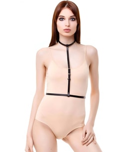 Mulvxbrf Brf02 Tek Sıralı Boyun Bel Deri Harness - Brf188 (Mulvix)