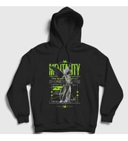 Presmono Unisex Siyah Angel Melek Mentality Hustle Harder Kapüşonlu Sweatshirt 441317tt
