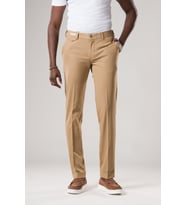 Slimfit Beli Yarım Lastikli Likralı Duble Paça Yazlık Kumaş Pantolon