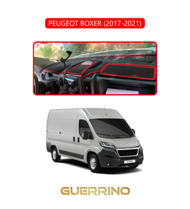 PEUGEOT BOXER 2017 - 2021TORPİDO KORUMA HALISI KIRMIZI KENAR