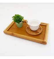 Bambu Dikdörgen Servis Tepsisi Küçük Boy Tepsi 25cm*15cm*2.6cm
