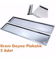 Paslanmaz Krom Plakalik  (2Adet)