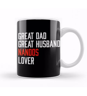 Great Dad Great Husband Nandos Lover Kupa Bardak Porselen
