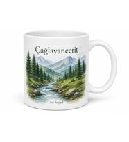 Çağlayancerit Doğa Manzarası Maraş Hatırası Seramik Kupa Bardak Hediye