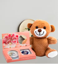 Peluş Ayıcık 25cm Peluş Ayıcık Ve İstiridye Kolye