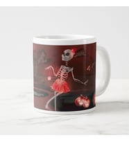 Halloween Hayalet Kırmızı Porselen Kupa Bardak