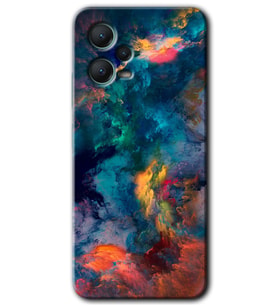 Redmi Note 12 5G Kılıf HD Desen Baskılı Kılıf - Color Storm