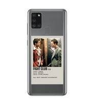 Samsung Galaxy A21S Uyumlu Fight Club Minimalist Poster Desenli Şeffaf Telefon Kılıfı