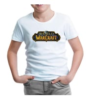 World of Warcraft - Logo Dünya Beyaz Çocuk Tshirt