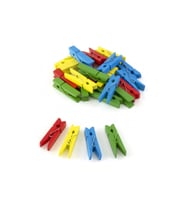 Lino Ahşap Mandal Renkli 45 Mm 25 Adet