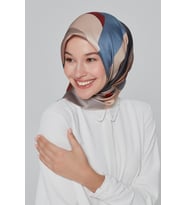 ARMİNE İPEK EŞARP 8424D (TWİLL)-32 (Çok Renkli)