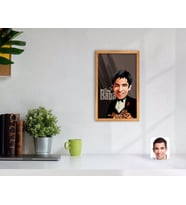BK Gift Kişiye Özel Godfather Baba Karikatürlü Dekoratif Retro Ahşap Tablo-5