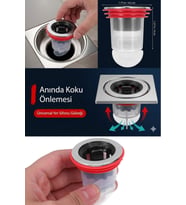 Tuvaletl Banyo Duş Giderleri İçin Süzgeç Çek Valfi Koku Önleyici, Böcek Geçirmez, Çekirdekli