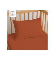 %100 Pamuk Bebek Yastık Kılıfı 35x45 cm (2 Adet) – Doğal & Yumuşak - Kiremit