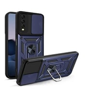 Coverzone Vivo Y20 ?le Uyumlu PhoenixShield S�rg�l� Sistem Kamera Korumal? Kapak Tam Koruma Manyetik Vega Kapak Lacivert