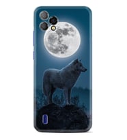 Reeder P13 Blue Plus 2022 Kılıf Resimli Desenli Silikon Platinium Series Moon Wolf 1820