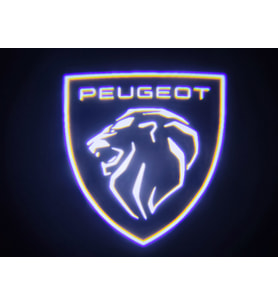 Yeni Peugeot Araçlar İçin Pilli Yapıştırmalı Kapı Altı Led Logo