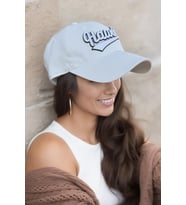 Premium Hawaii Nakışlı Pamuk Şapka  Trucker Kep (Beyaz)