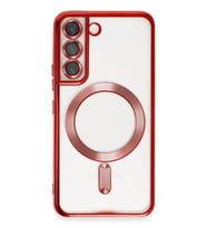Newface Samsung Galaxy S22 Kılıf Kross Magneticsafe Kapak - Kırmızı