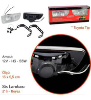 Carub Efsane Kasa Toyota Tip Sis Lambası 12V Beyaz 2 Adet(Emark Belgeli)