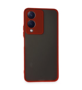 Vivo Y17s Kılıf Montreal Silikon Kapak - Kırmızı