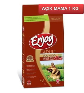Enjoy Kuzu Etli Yetişkin Köpek Maması 1 Kg AÇIK