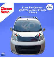 Citroen Nemo Krom Far Çerçevesi 2 Parça 2008 Üzeri Paslanmaz Çelik