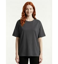 Kadın Relaxed Fit Koyu Gri T-Shirt