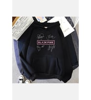 Black Pink İmza Kapşonlu Sweatshirt