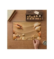 Kumsal - Deniz Kabukları Tasarımı 240 parça Ahşap Puzzle Ahşap Kutuda MP05848