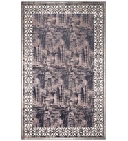 Bespoky Eberndorf Mavi Patchwork Pamuklu El Dokuması Alan Halısı