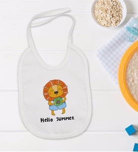 BK Kids Hello Summer Tasarımlı Bebek Mama Önlüğü - Model 1