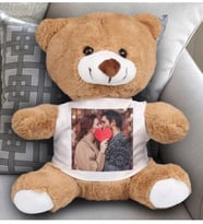 Kişiye Özel Fotoğraflı Peluş Ayıcık 21 Cm