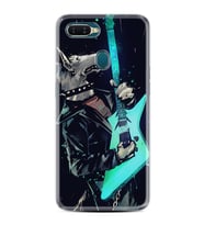 Oppo A5S A15 A16 A54 A55 A73 A74 Kılıf Desemli Silikon Dog Guitar 1789