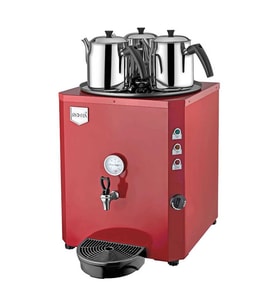 Remta Jumbo Çay Makinesi 40 litre 3 demlik dahil Şamandıralı (Şebeke) Kırmızı