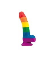 20,5 cm Renkli Realistik Vantuzlu Dildo Penis