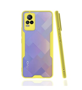Vivo V21e Kılıf Platin Silikon - Sarı