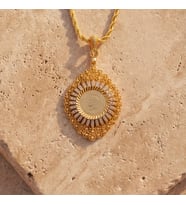 Altın Kaplama Çeyrek Altınlı Kolye  45 CM BND-182