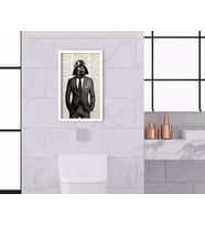 BK Home Banyo Tuvalet Dekoratif Ahşap Beyaz Çerçeveli Tablo-15