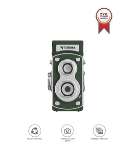 Mini Retro Dijital Fotoğraf Makinesi Video Kamera 1080P CMR44 Yeşil