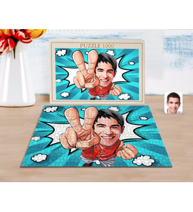 BK Gift Kişiye Özel Erkek Karikatürlü 1000 Parça Profesyonel Puzzle-33